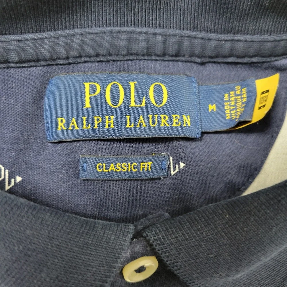 Polo Ralph Lauren Classic Fit Mens Medium All Over RPL‎ Stretch Knit Polo